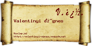 Valentinyi Ágnes névjegykártya