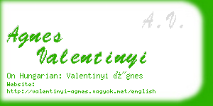 agnes valentinyi business card